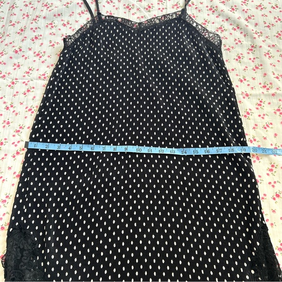 🌷 Free People Margot 2fer Black and White Polka Dot Slip Dress - Picture 5 of 8